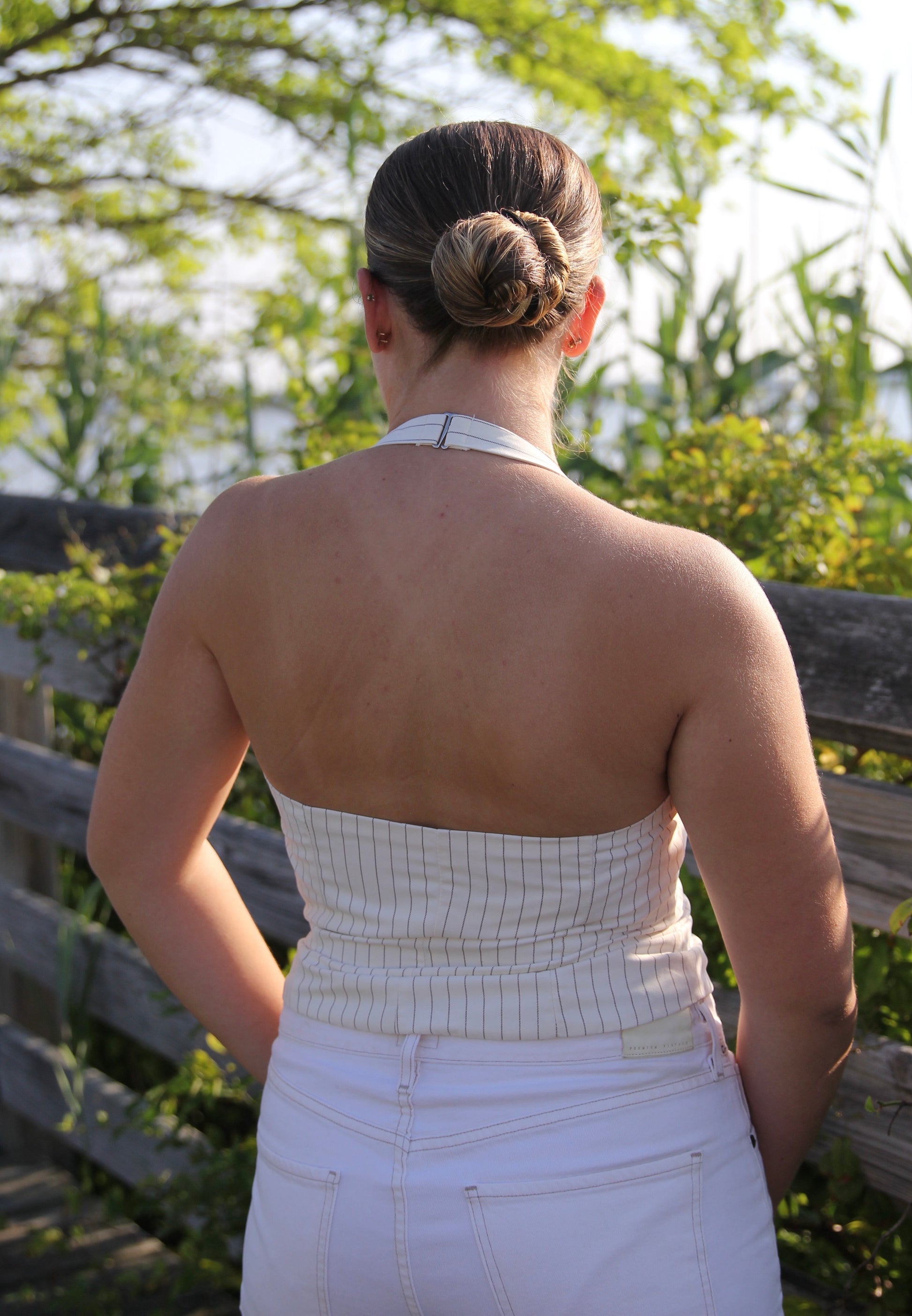 Pinstripe Halter Top