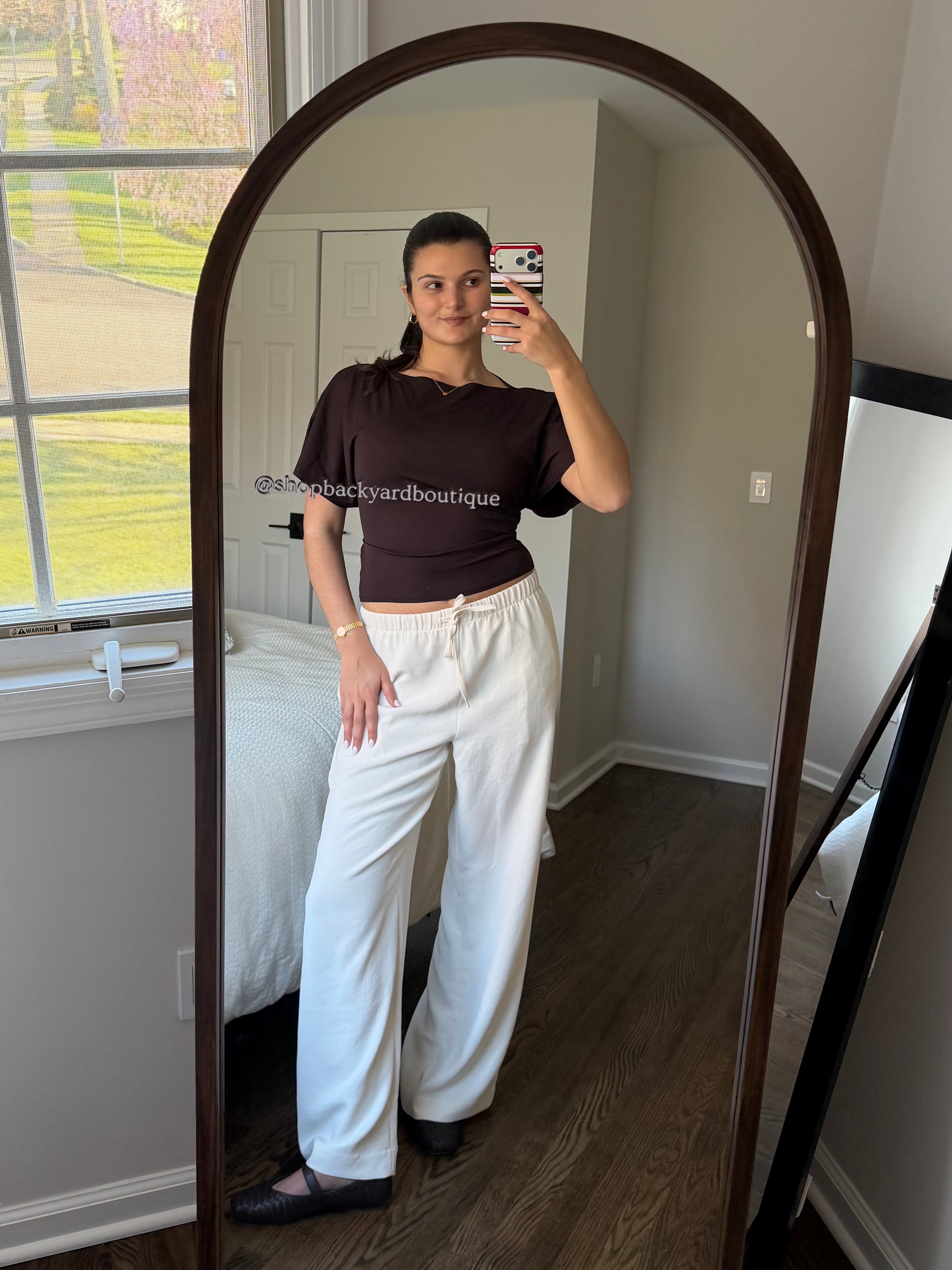 The Cocoa Tie Top