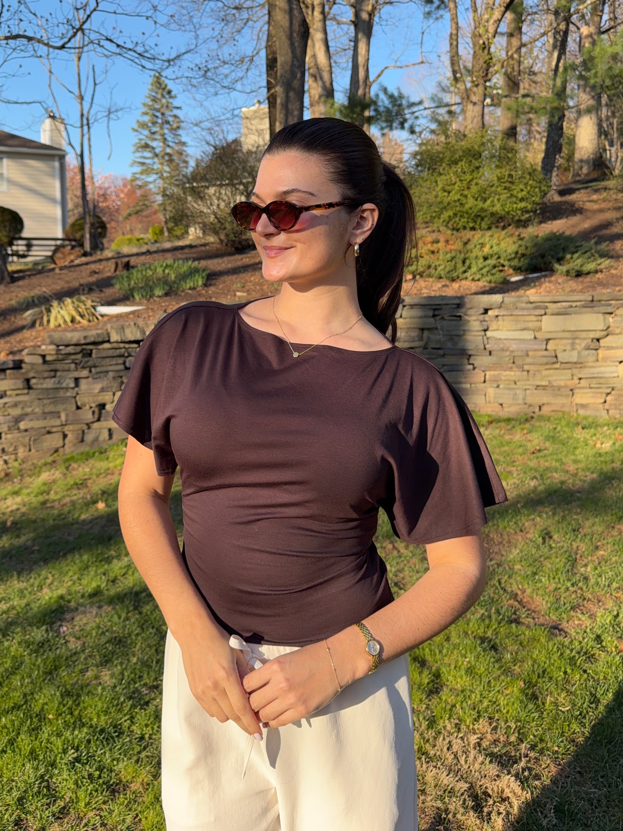 The Cocoa Tie Top