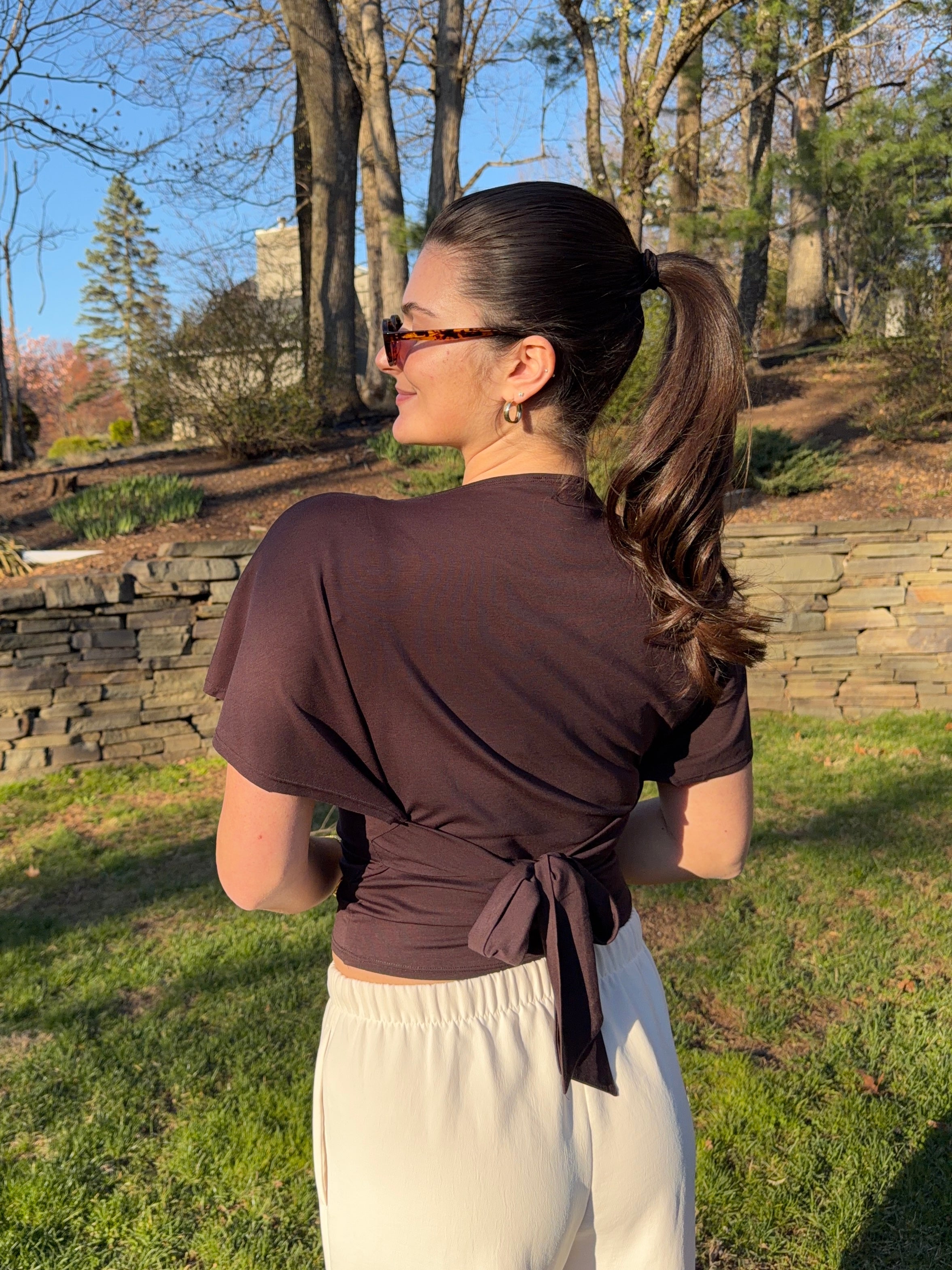 The Cocoa Tie Top